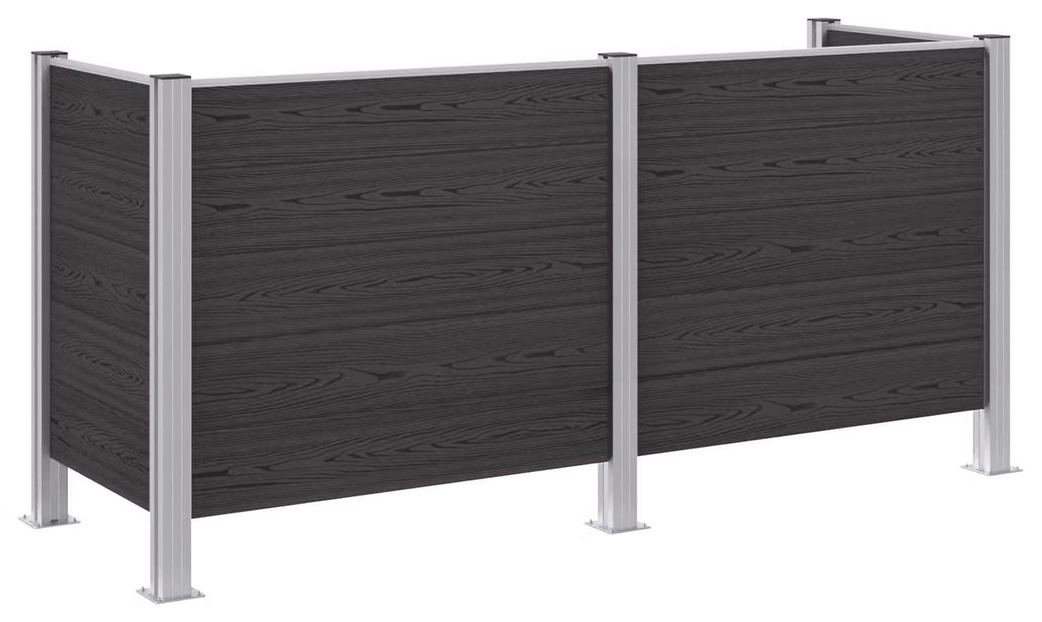Recinzione Contenitore per Rifiuti Grigio 237 x 85 x 115 cm