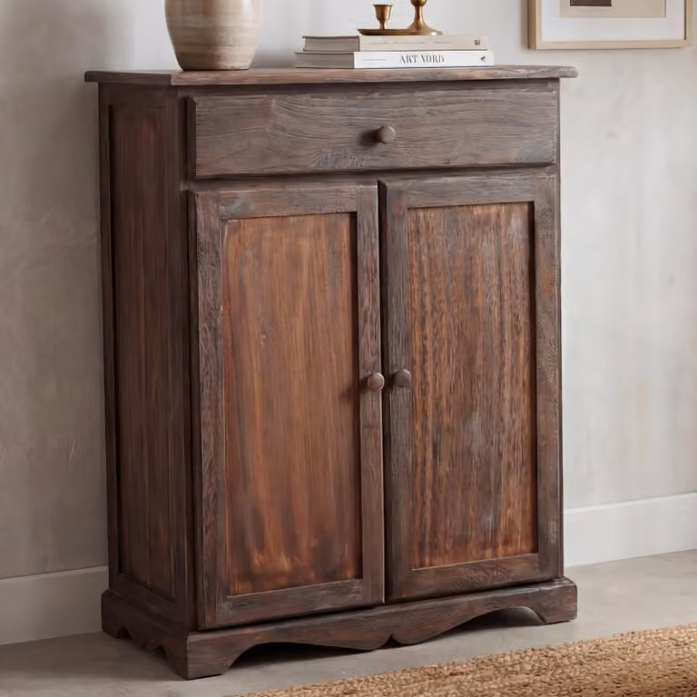 Cassettiera, 78x66x33cm, look shabby, vintage ~ marrone