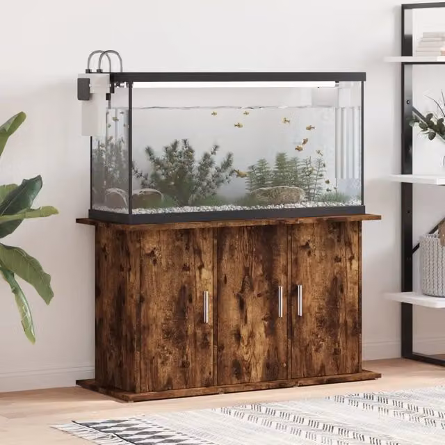 Supporto per acquario vidaXL in legno rovere marrone L: 101 cm, P: 41 cm, H: 58 cm