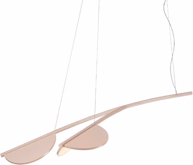 Lampada a sospensione Flos Almendra Organic S2 LED dimmabile in metallo bianco o beige