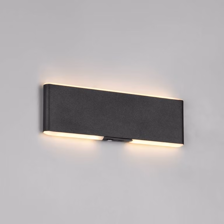 Trio Lighting Applique da parete a LED Conchita, dimmerabile, Nero, Soggiorno / Sala da pranzo, Metallo, Moderno, Applique a LED