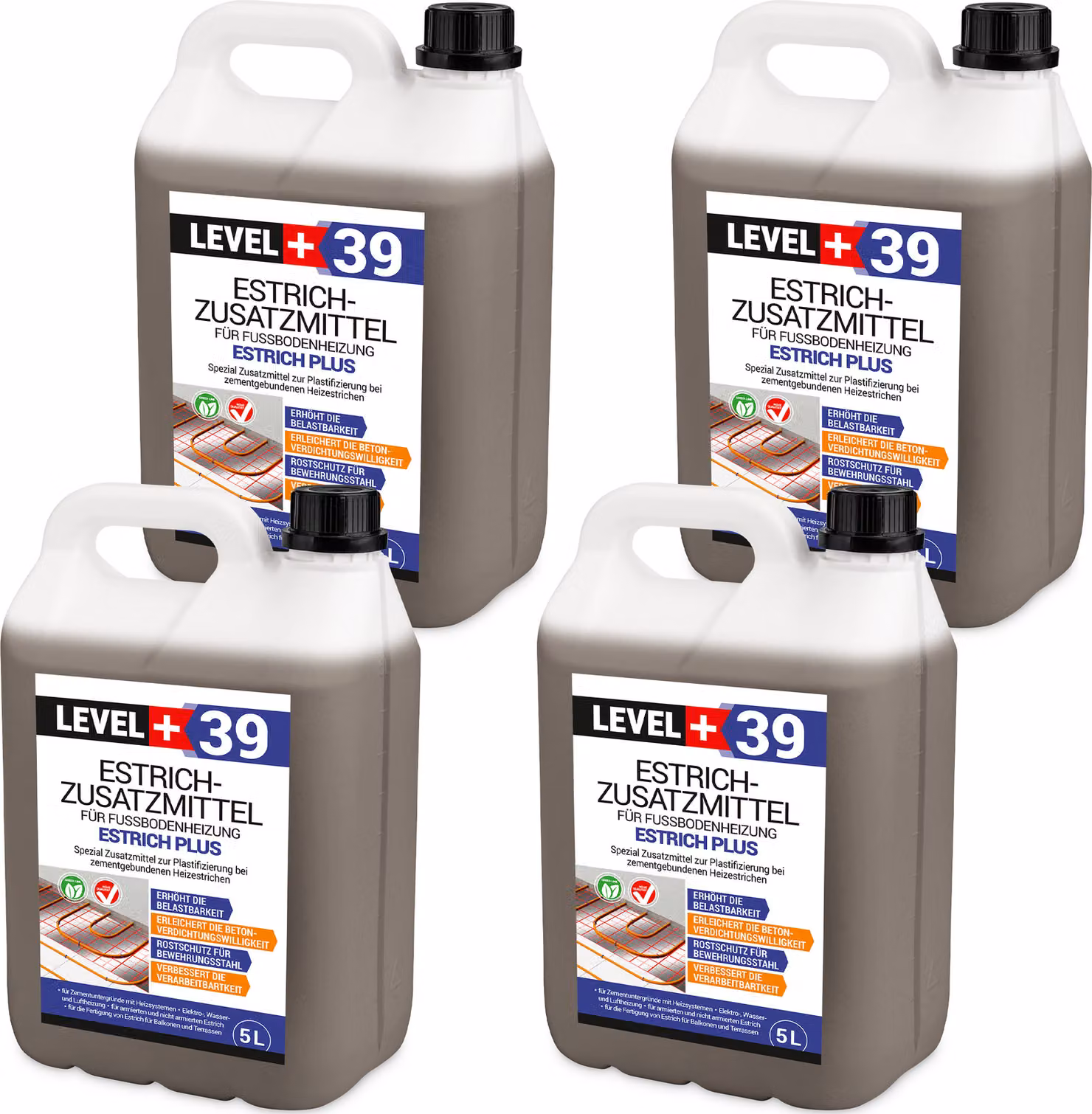 Plastificante per massetto con riscaldamento a pavimento 20L Level+39