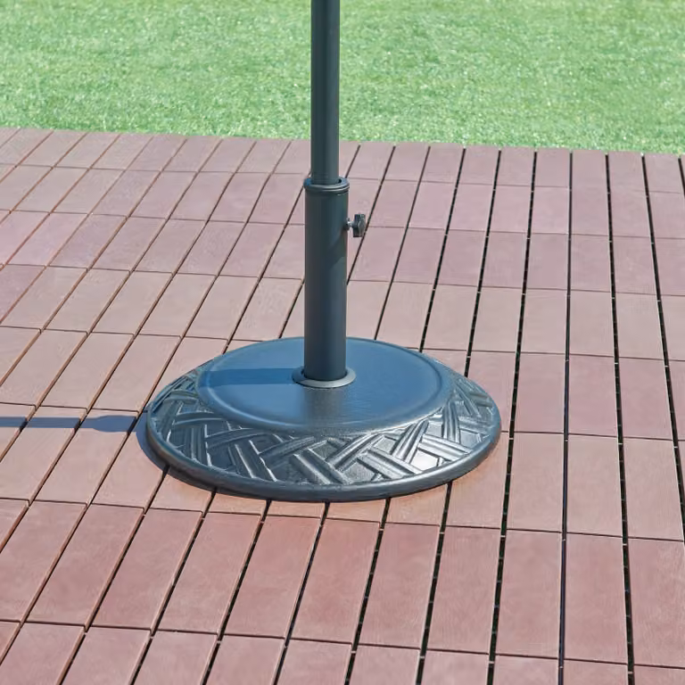 Supporto per ombrellone 'Bisegna' in cemento Ø50x7cm rotondo con motivo nero 25 kg