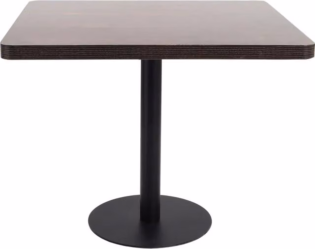 Tavolo da bistrò moderno vidaXL in MDF e metallo marrone e nero L/P: 80 x 80 cm, H: 75 cm – 1