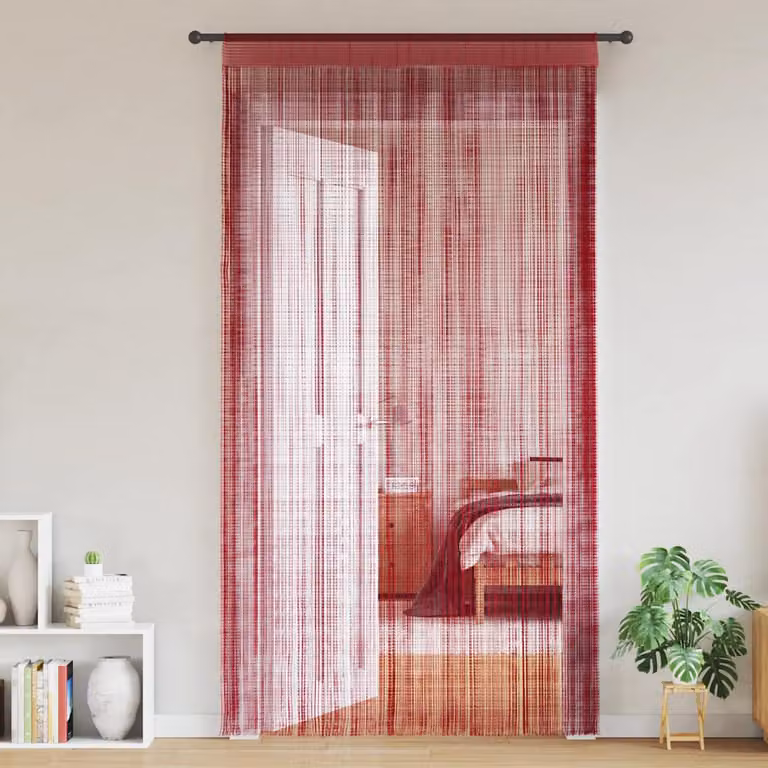 vidaXL Tende a Filo 2 pz 140x250 cm Rosso Bordò