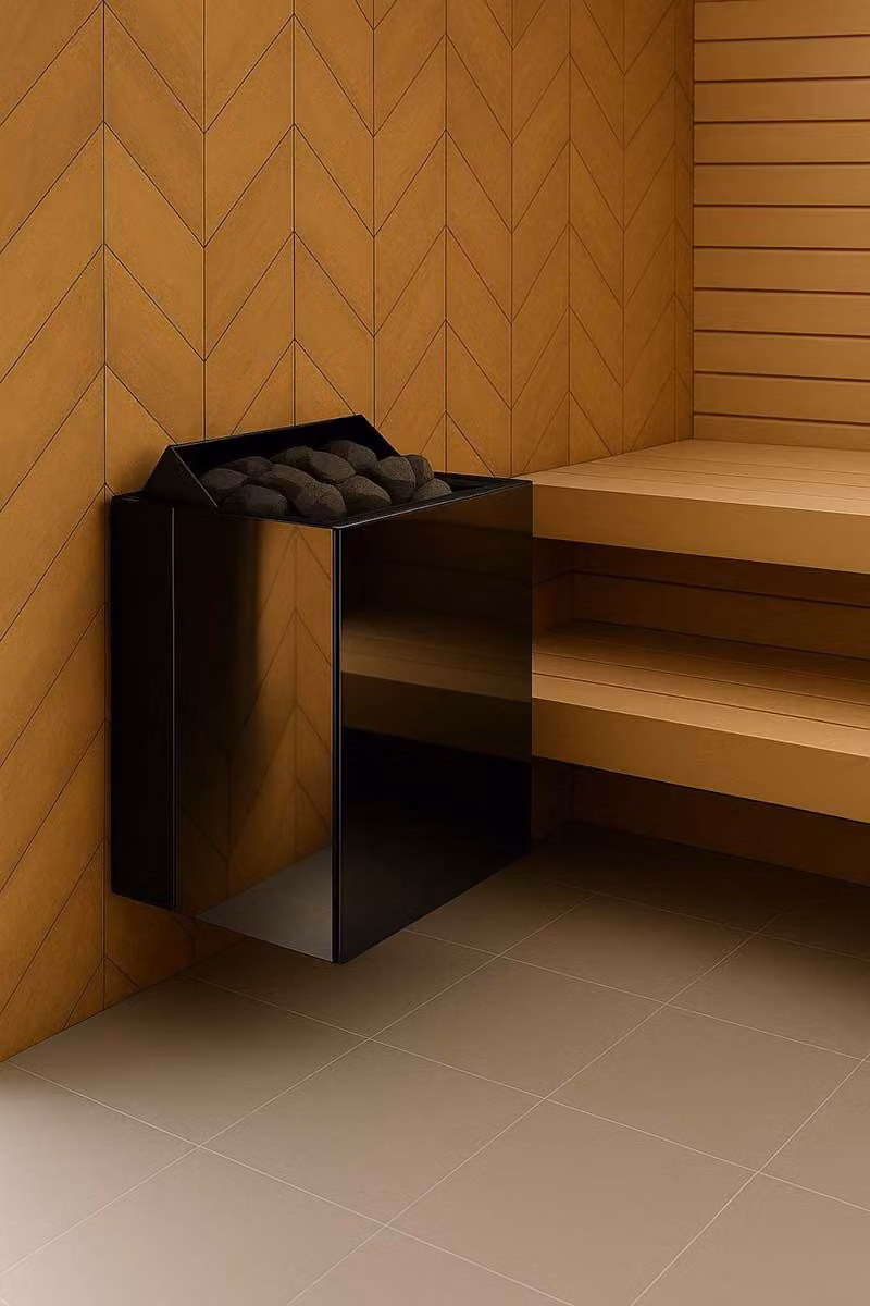 Stufa per sauna Harvia QUBIC BlackSteel senza controllo