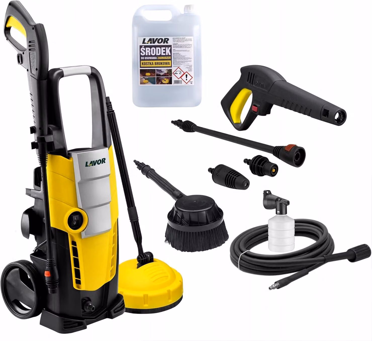 Idropulitrice - 150 bar - 1900W - Pulitrice ad acqua con pistola a spruzzo e lancia per la pulizia delle superfici