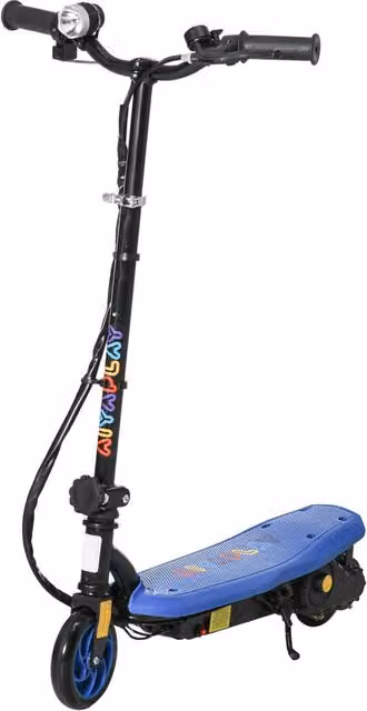 Monopattino Elettrico Pieghevole Xylo Blu per Bambini 7-14 Anni con Faro LED e Velocità fino a 12 km/h