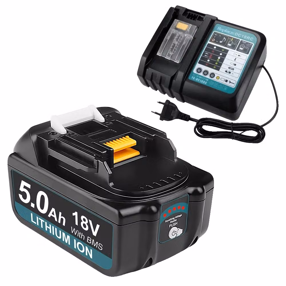 Batteria Makita da 18 V, ricaricabile, tecnologia agli ioni di litio, 5 Ah Set B, 18 V