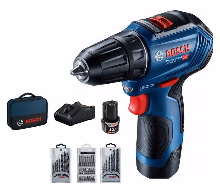 Bosch GSR 12V-30 12 V trapano/avvitatore 2 x 2 Ah batteria (06019G9001)