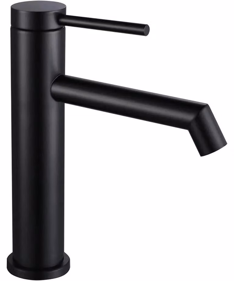 CERANO - Miscelatore da lavabo a colonna Selma Round - modello basso - nero opaco