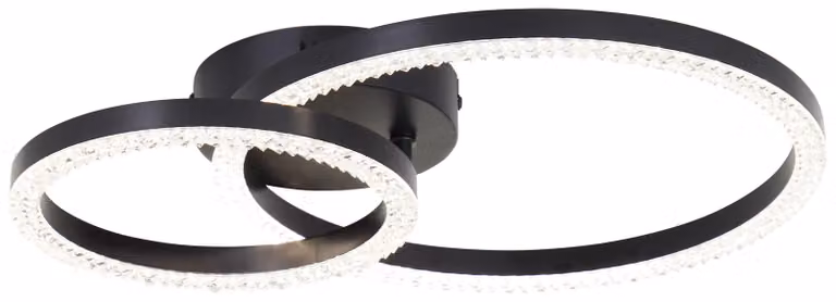 BRILLANTE plafoniera 30x40cm Aurelia nera IP20 LED integrato