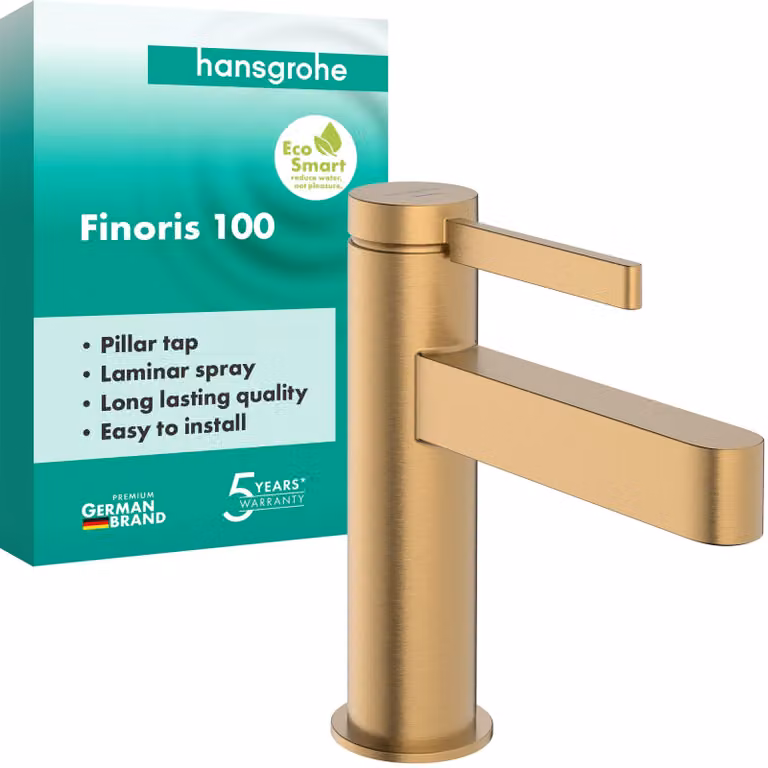 Miscelatore per lavabo Finoris, solo acqua fredda, altezza del beccuccio 92 mm, finitura bronzo spazzolato