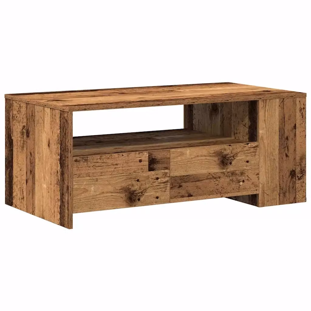 Tavolino da salotto moderno vidaXL in legno marrone L: 102 cm, P: 55 cm, H: 43,5 cm – 2