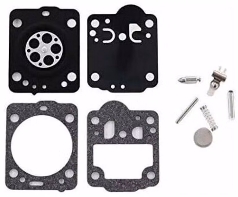 Un kit composto da due membrane e tubi per carburatore è adatto per le motoseghe Husqvarna 235, 236 e 240, ed è compatibile anche con il carburatore Zama RB-149