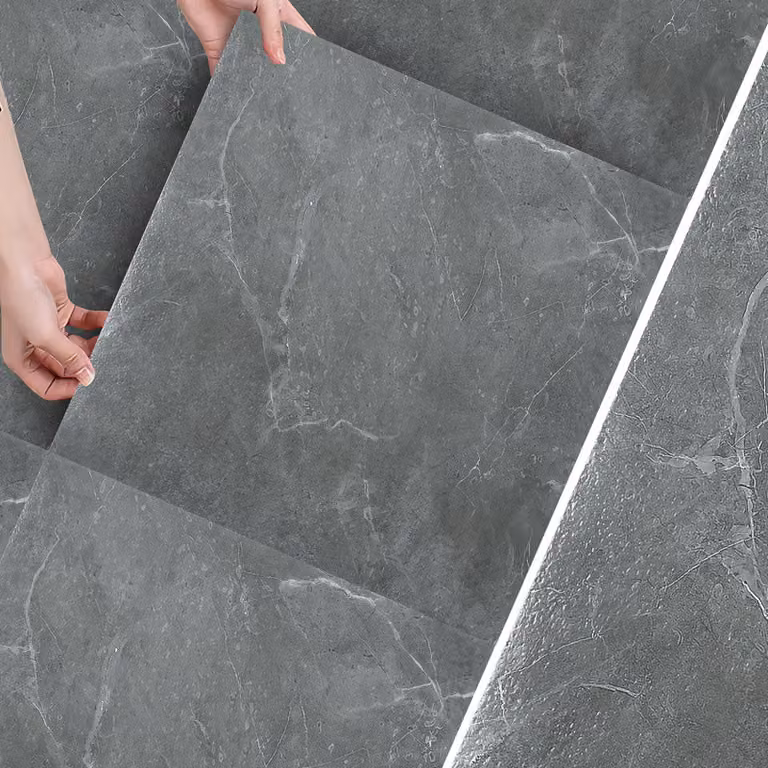 Pavimento in PVC Jopassy - Piastrelle autoadesive - Effetto cemento - 30 cm x 30 cm x 1,5 mm - Spessore 1,5 mm - Grigio chiaro - circa 4m² / 44 piastrelle