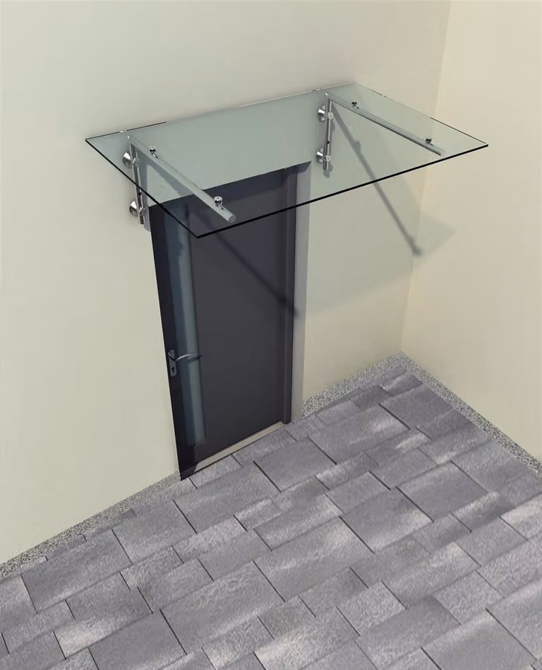 Glaszentrum Hagen - 130x90 cm Schizzo di vetro trasparente - Trasparente incl. Maniglia in acciaio