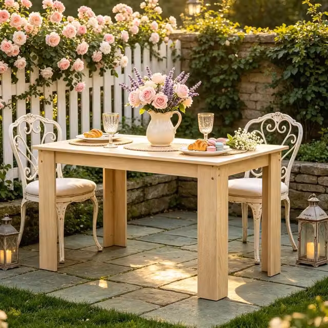 Tavolo da pranzo moderno OKWISH in truciolato effetto rovere per cucina e soggiorno, L: 120 cm, P: 69 cm, H: 75 cm