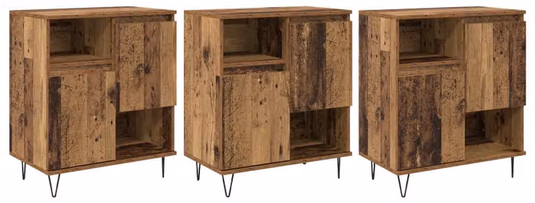 Credenza 3 pcs Legno vecchio 60 x 35 x 70 cm