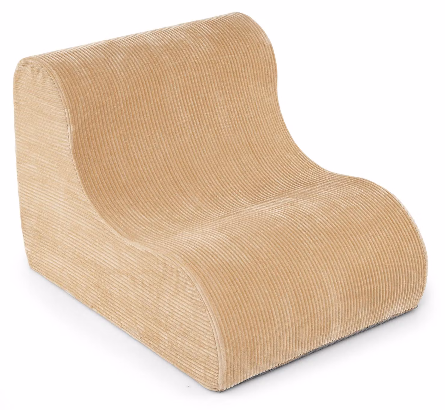 Divano da terra KOMFOTTEU, poltrona da lettura in pile corallo e schiuma ad alta densità, poltrona da pavimento con rivestimento removibile e lavabile, divano-pouf ergonomico per soggiorno e camera da letto, color beige