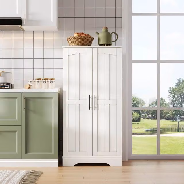Armadietto base da cucina Zephmum con illuminazione integrata e ante a battente, Bianco opaco, L: 120 cm, P: 40 cm, H: 40 cm