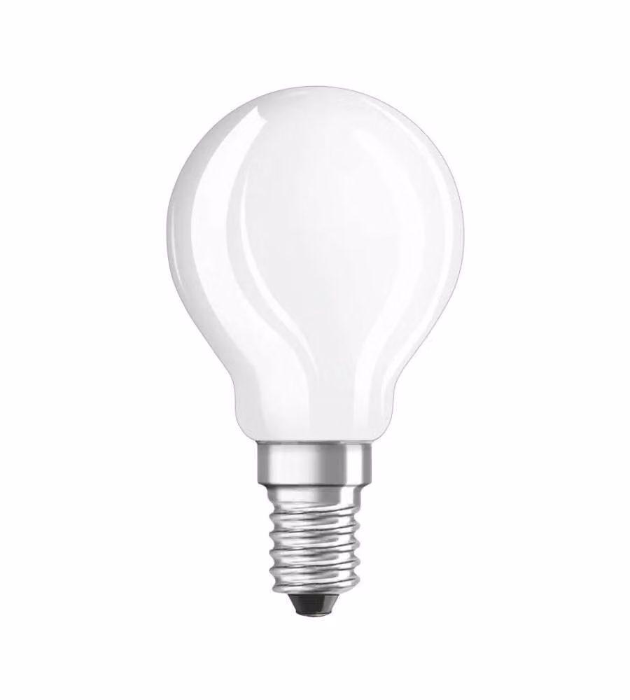Lampadina LED Osram E14 da 2,8W, luce bianca calda 2700K, 250 Lumen, colore bianco