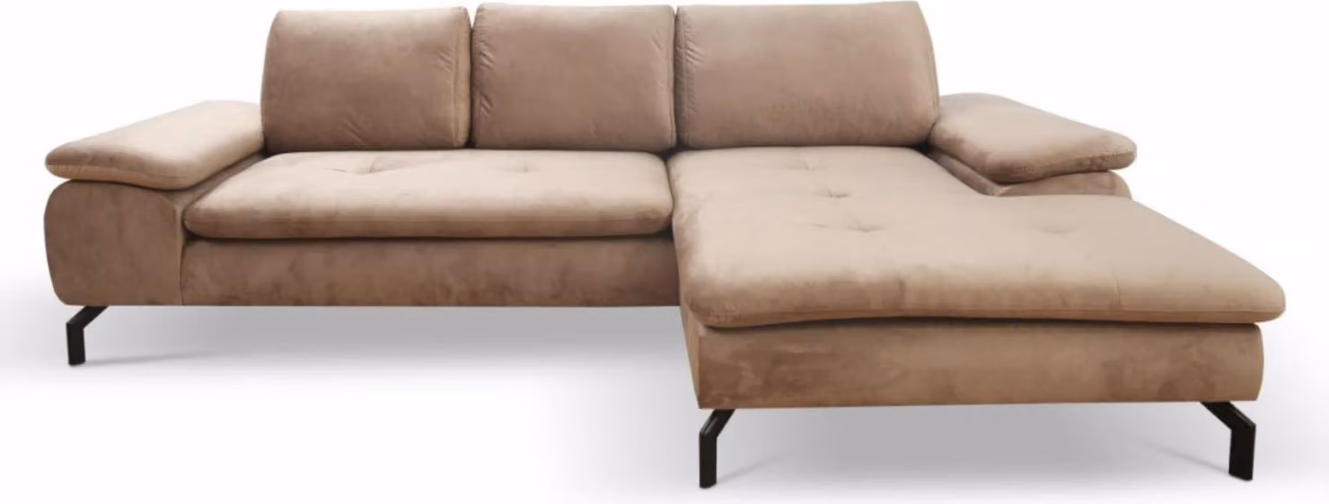 FURNLUX Divano angolare Vespa Beige E Nero 265cm / Colore principale: Beige / Dimensioni: 265 x 82 x 170 cm