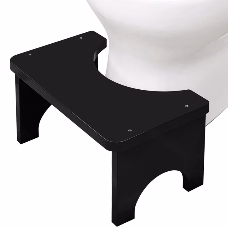 Omgoods - Sgabello da bagno in legno per adulti e bambini - Previene l'ostruzione e riduce il gonfiore