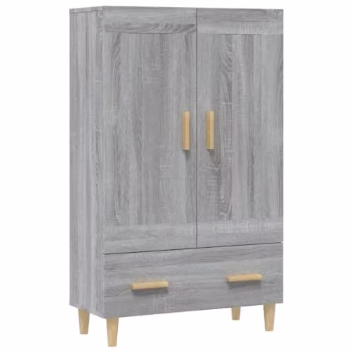 Helloshop26 Buffet bahut - Cassettiera portaoggetti per cucina, soggiorno, soggiorno, soggiorno, Sonoma 70 x 31 x 115 cm, in legno di ingegneria, colore: grigio 02_0036507