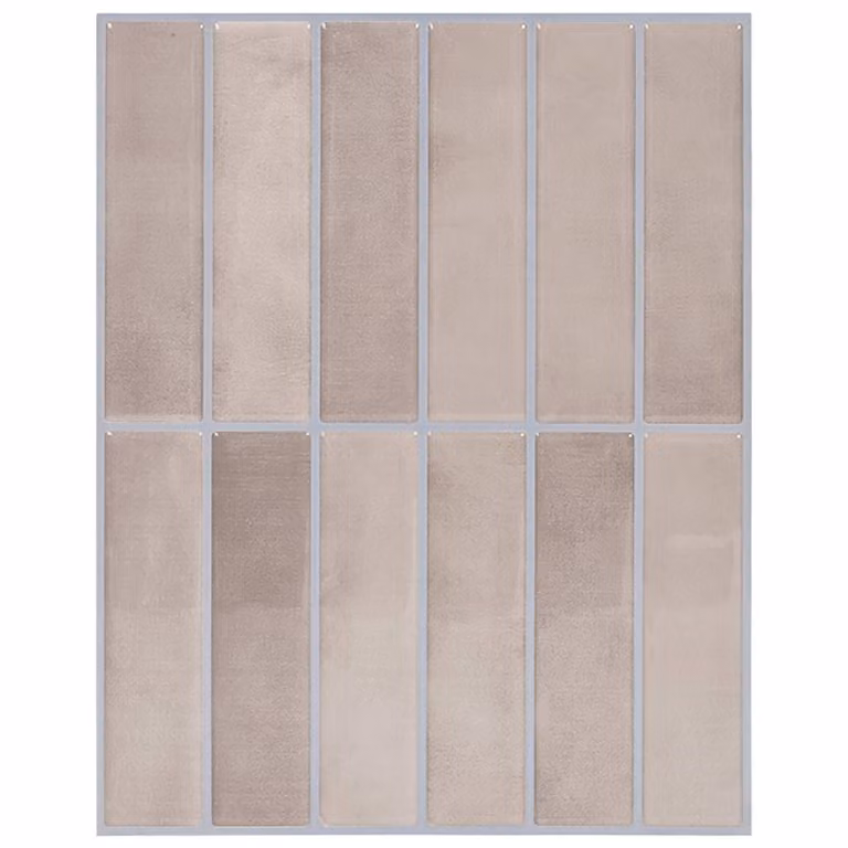 Set di 20 piastrelle rettangolari vidaXL effetto tile look colore beige in poliuretano L: 29 cm, P: 23 cm, H: 0,08 cm