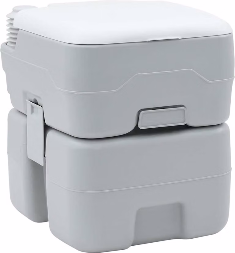 Toilette da Campeggio Grigio e Bianco 41,5 x 36,5 x 42 cm
