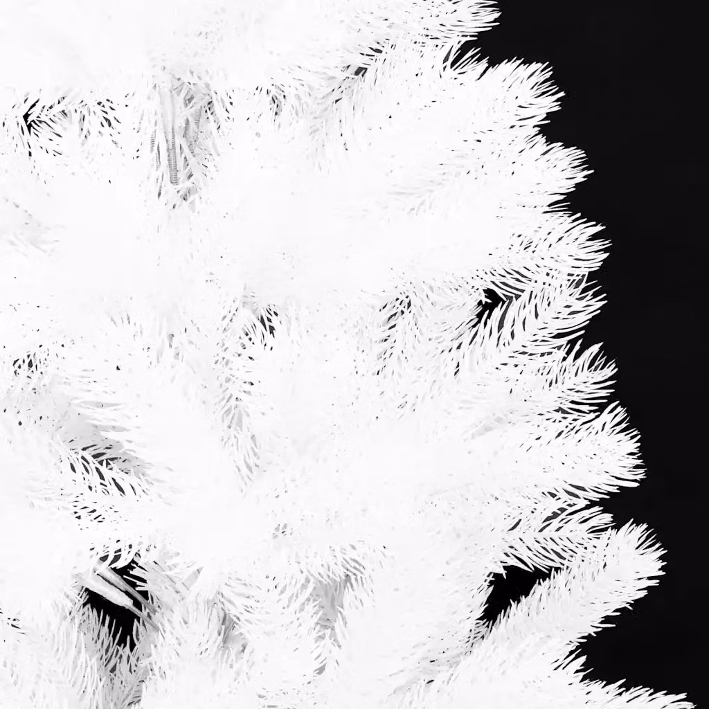 Albero di Natale Preilluminato con LED e Palline vidaXL, Bianco e Oro, Altezza: 150 cm – 2