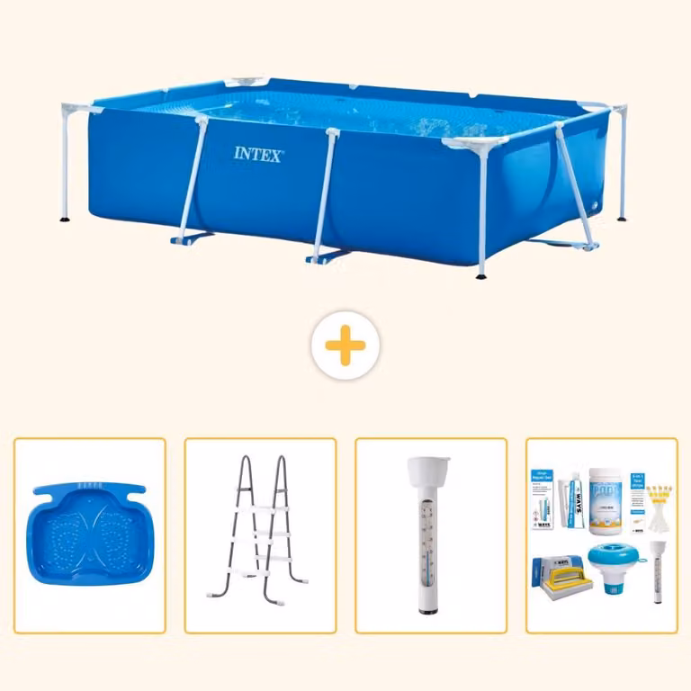 Piscina fuori terra rettangolare - 260x160x65 cm - 5 pezzi - Modello S22348