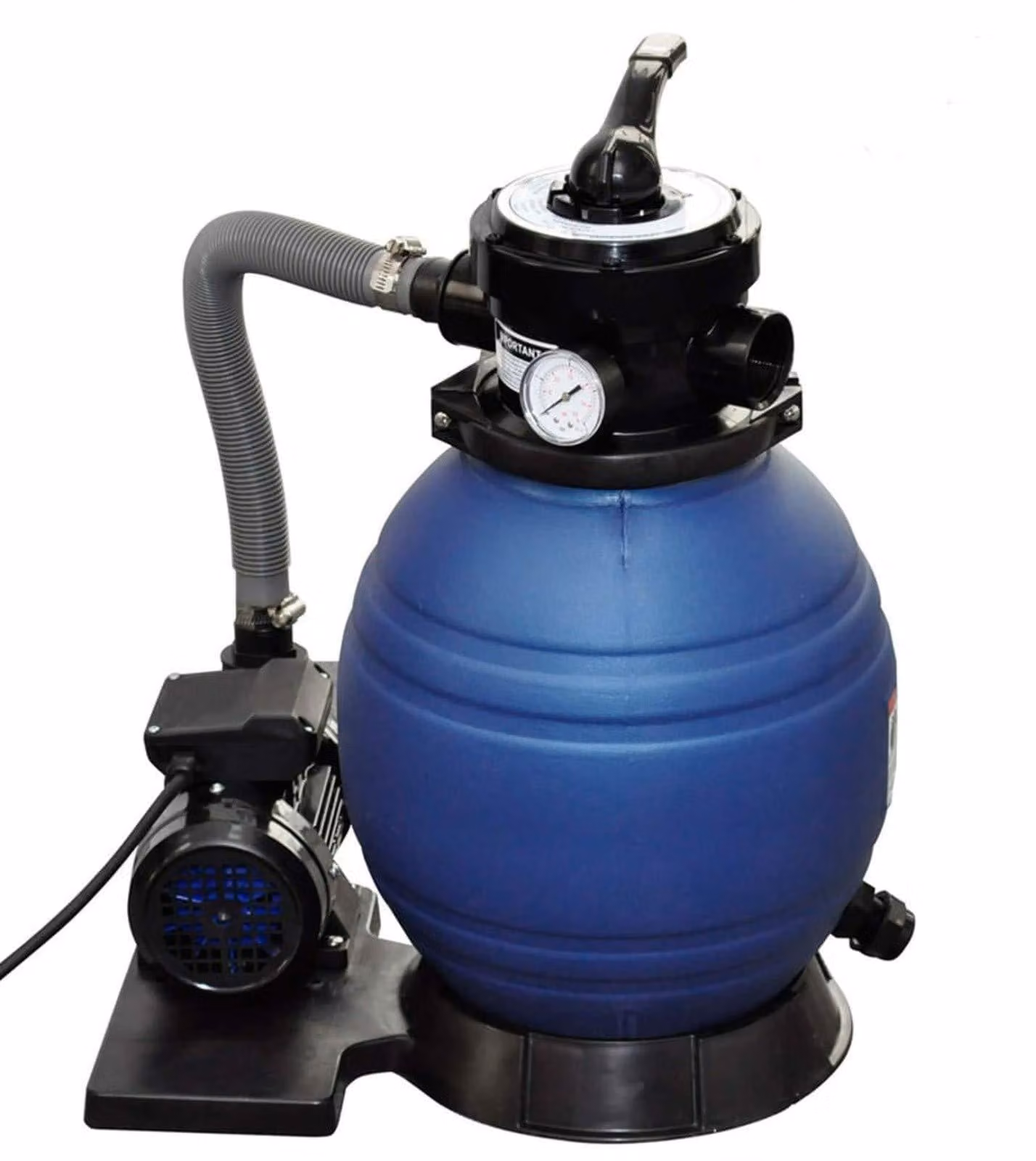 Pompa filtrante per piscina - Potenza: 400 W - Capacità: 11.000 litri all'ora - Materiale: plastica, colore blu