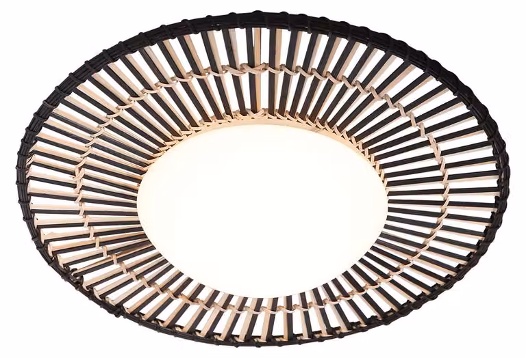 Plafoniera - nero - Aura - bambù vetro legno - Ø 50cm - LED - 3866ZW - Anne Lighting
