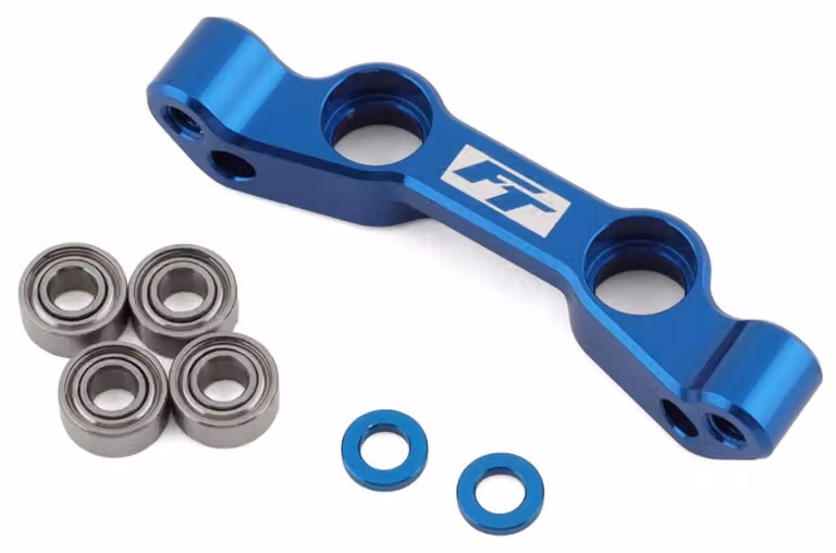 RC10B6.4, raccordo in alluminio per lo sterzo, colore blu