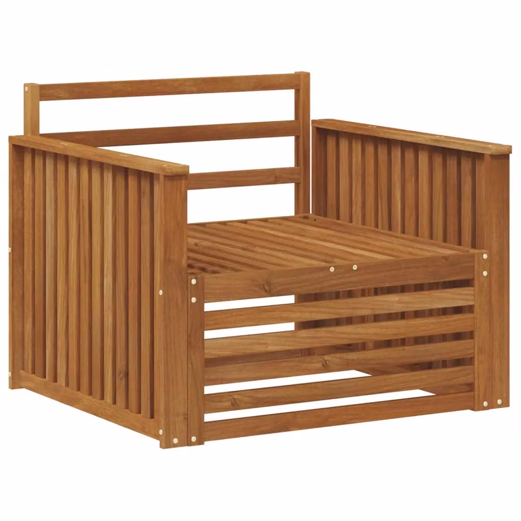 Set di 2 Divani da Esterno Moderni in Legno di Acacia Marrone DESIGN IN – 2