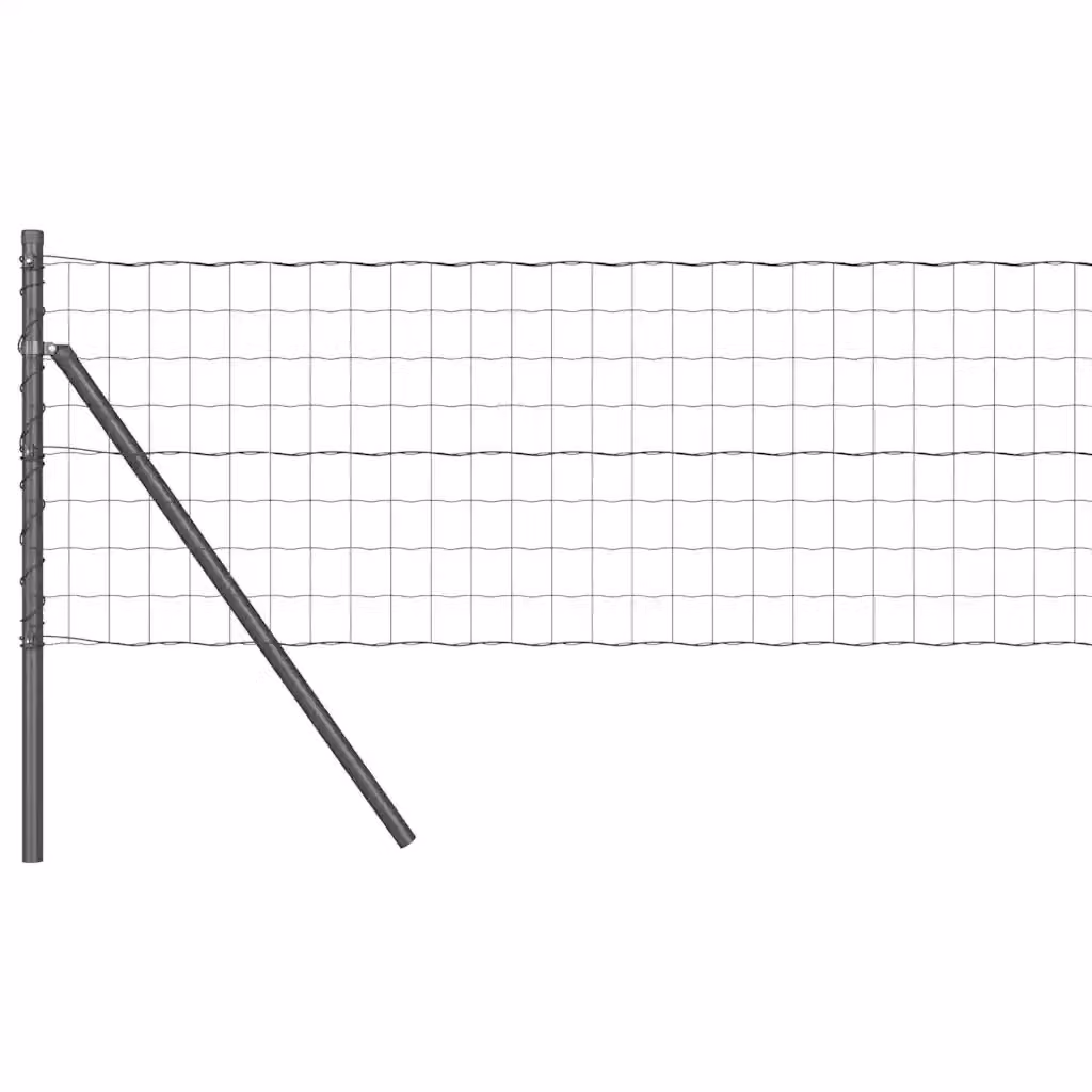 Fissaggio a terra Euro per recinzione vidaXL in acciaio rivestito in PVC grigio L: 50 cm, H: 40 cm – 2