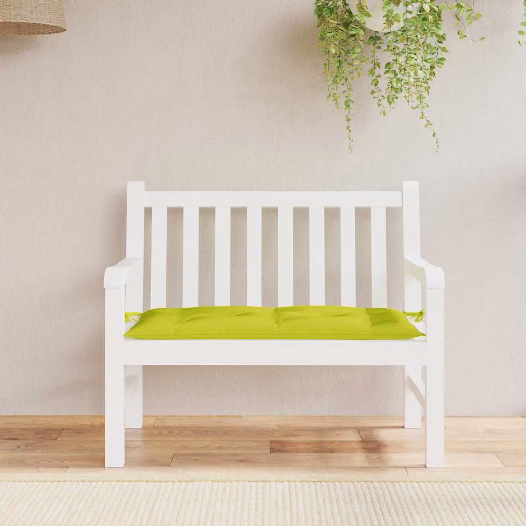 vidaXL Cuscino per Panca Verde L: 100 cm, P: 50 cm, H: 7 cm in Poliestere Idrorepellente e Traspirante – 1