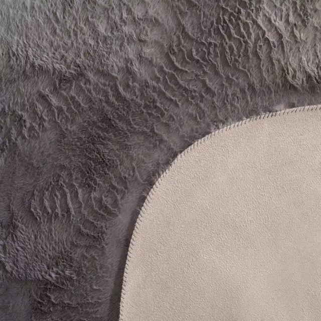 Tappeto in ecopelliccia antracite L: 120 cm x P: 160 cm