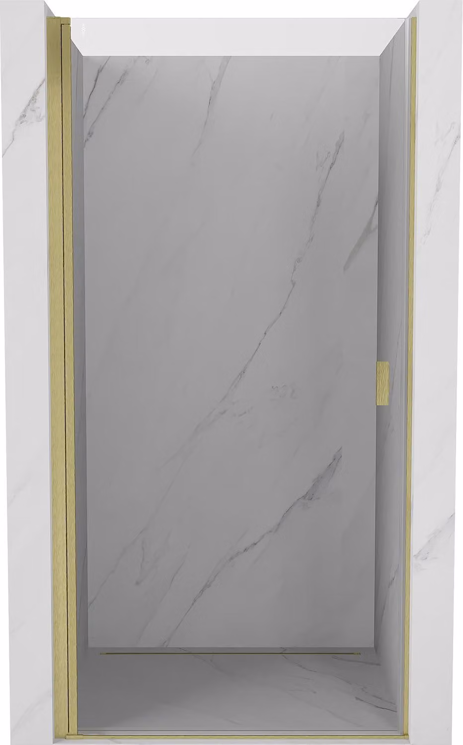 Mexen Mist-B porta doccia apribile 60 cm, trasparente, oro spazzolato - 8A2-060-000-55-00