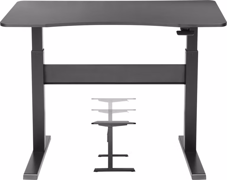 Scrivania sit-stand - Tavolino per laptop - Regolabile in altezza - 120 x 67,5 cm