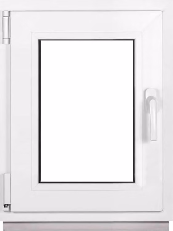 Finestra per cantina Framex Finestra in plastica Bianca Larghezza x altezza 60 x 75 cm (600 x 750 mm) 3 vetri (32 mm) Anta e ribalta DIN Sinistra - Premium