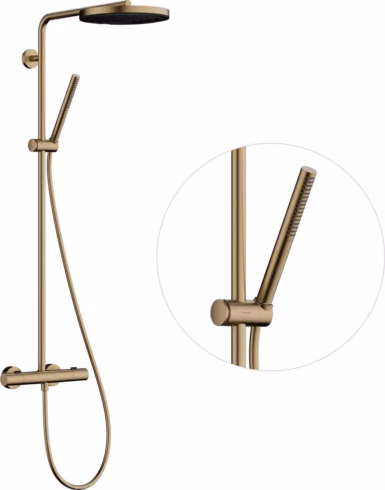 hansgrohe Pulsify S PURO Système de douche 260, 1jet, Ecostat Fine, douchette à main 1jet, 24222140, 24222140