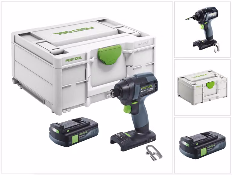 Festool TID 18-Basic avvitatore a impulsi a batteria 18 V 180 Nm 1/4" + 1x batteria ricaricabile 3,0 Ah + systainer - senza caricatore