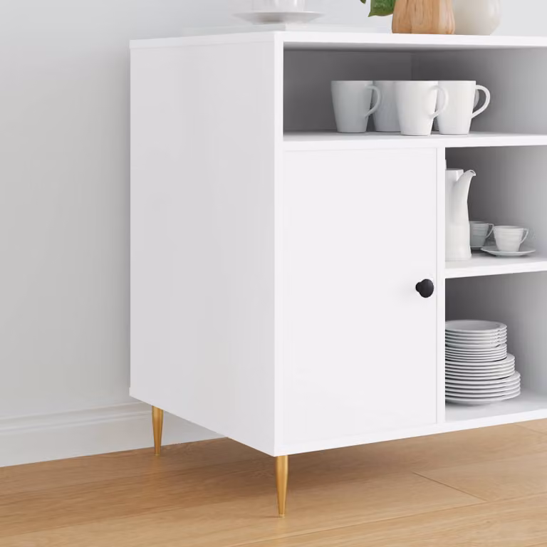 Set di 2 piedi per mobili vidaXL in acciaio color oro