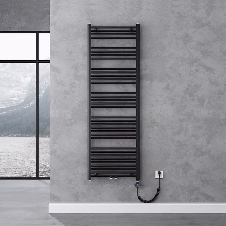doporro Radiatore Piatto 180x60cm con Elemento Riscaldante 1000W, Scaldasalviette da Bagno Termoarredo in Acciaio, Antracite, Riscaldamento Elettrico o ad Acqua Calda RHE