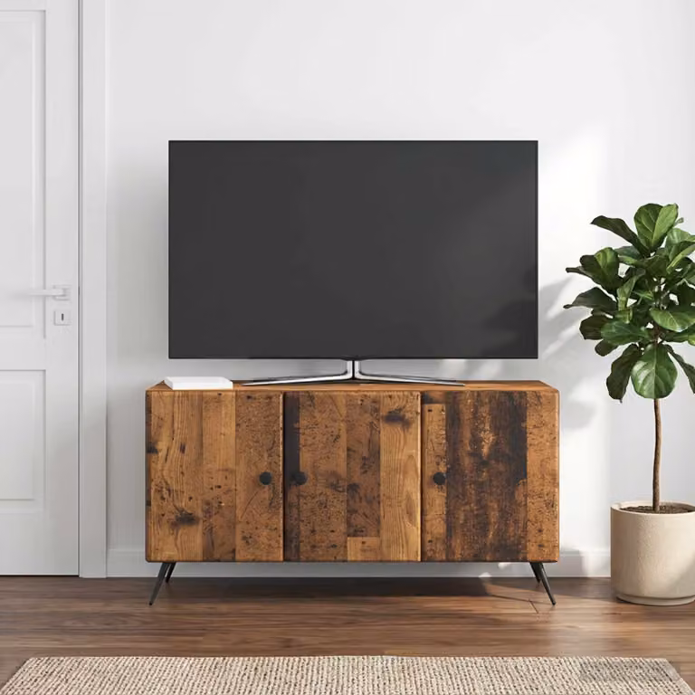 Mobile TV vidaXL in legno ingegnerizzato color marrone, L 99 x P 34,5 x H 50 cm