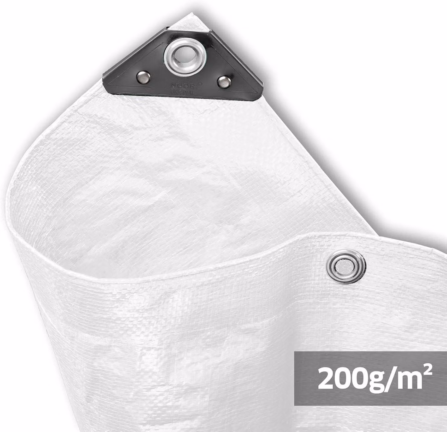 Telo protettivo, dimensioni 3 x 6 metri, 200 g/m², colore bianco, impermeabile, per uso in giardino