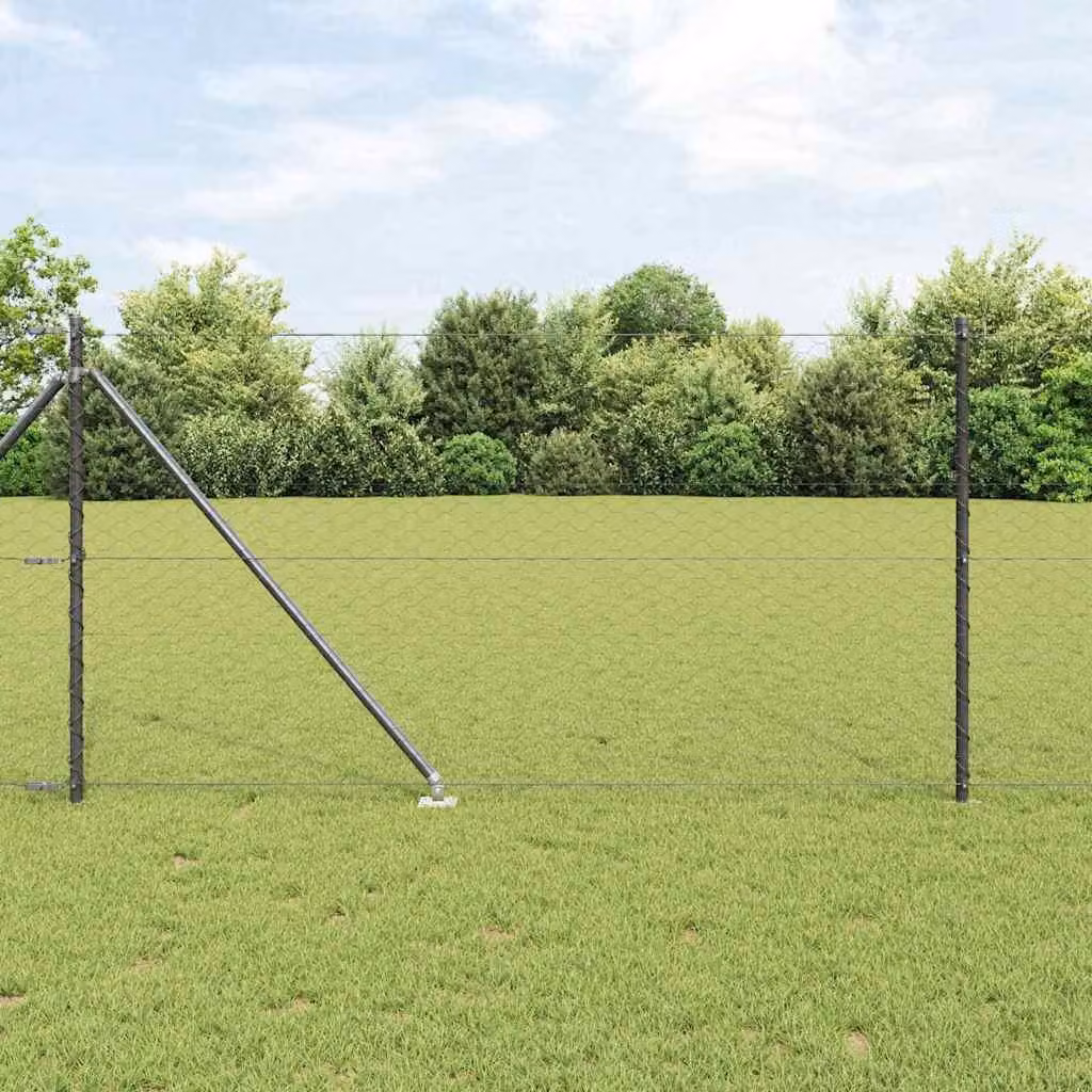 Maison Exclusive - Palo della recinzione Grigio 100 x 1 m (maglie da 50 mm)